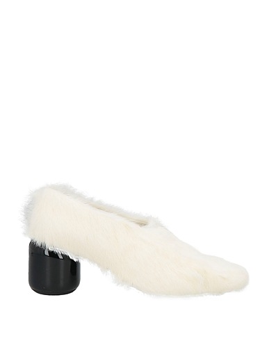 JIL SANDER Décolleté Bianco Pelo di capra