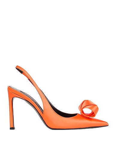 SERGIO ROSSI Court Orange Textile fibres