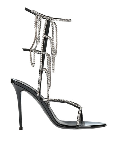 GIUSEPPE ZANOTTI Sandals Black Textile fibres