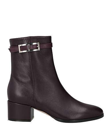 SERGIO ROSSI Ankle boot Plum Leather