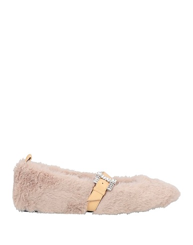 SERGIO ROSSI Schuhe Beige Gewebefasern, Leder