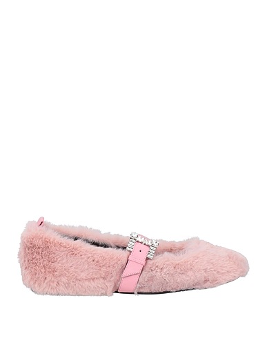 SERGIO ROSSI Schuhe Hellrosa Gewebefasern, Leder