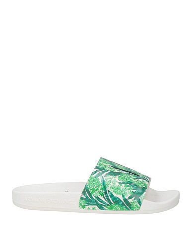 ARMANI EXCHANGE Sandals Green Textile fibres