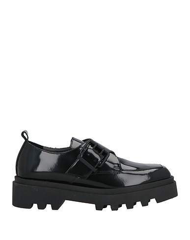 JANET & JANET Loafers Black Leather