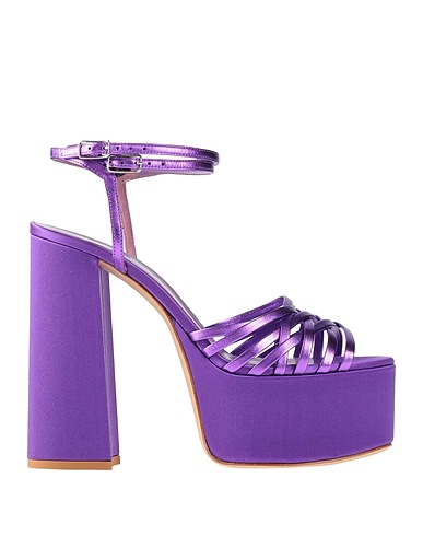 LELLA BALDI Sandals Purple Leather