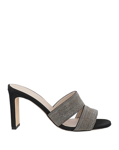 FABIANA FILIPPI Sandals Black Textile fibres