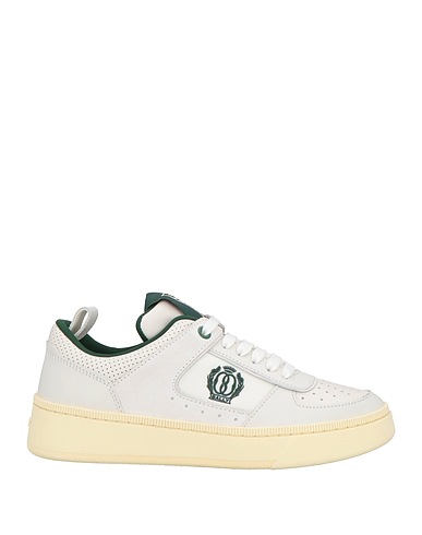 BALLY Sneakers White Calfskin, Textile fibres