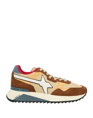 W6YZ Sneakers Brown Leather, Textile fibers, Synthetic fibers