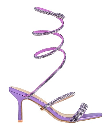 TWENTY FOUR HAITCH Sandals Purple Textile fibers