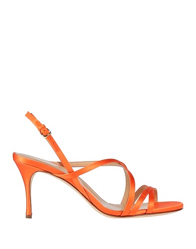 SERGIO ROSSI Sandals Orange Textile fibers