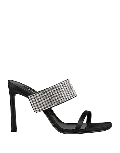 SERGIO ROSSI Sandals Black Textile fibres