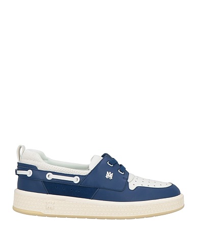 AMIRI Loafers Navy blue Leather, Textile fibres