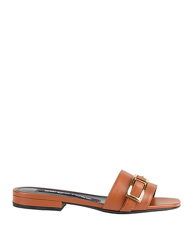SERGIO ROSSI Sandals Tan Leather