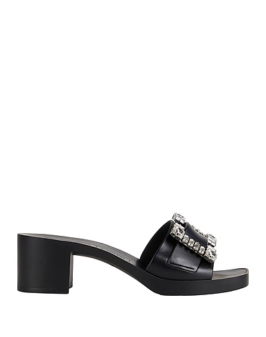SERGIO ROSSI Sandali Nero Fibre tessili