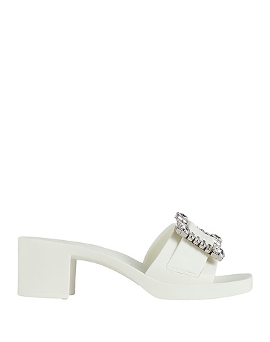 SERGIO ROSSI Sandali Bianco Fibre tessili