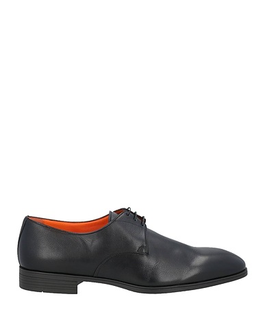 SANTONI Laced shoes Black Leather