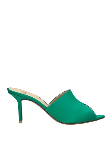 FRANCESCO RUSSO Sandals Emerald green Textile fibres