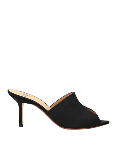FRANCESCO RUSSO Sandals Black Textile fibers