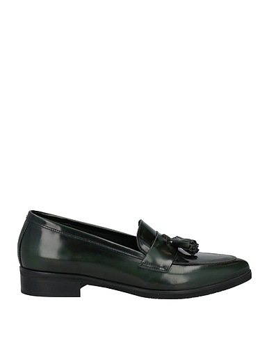 ALISSIA Loafers Dark green Leather