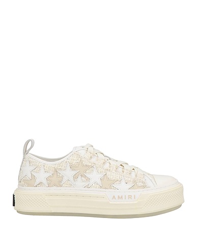 AMIRI Sneakers Ivory Leather, Textile fibers
