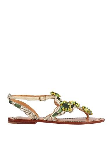 MALÌPARMI Flip flops Cream Textile fibres