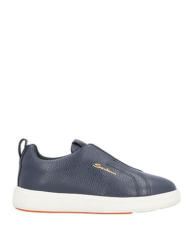SANTONI Sneakers Navy blue Leather