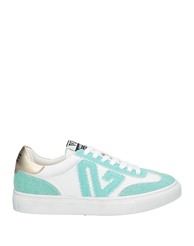 EMANUÉLLE VEE Sneakers Light green Leather, Textile fibres