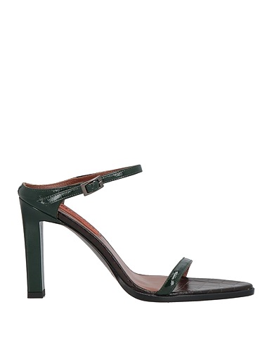 MISSONI Sandals Dark green Leather