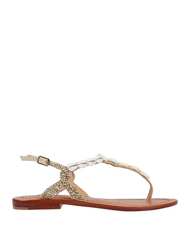 MALÌPARMI Flip flops SABBIA Leather, Textile fibers