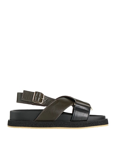 SEBOY'S Sandals Dark green Leather