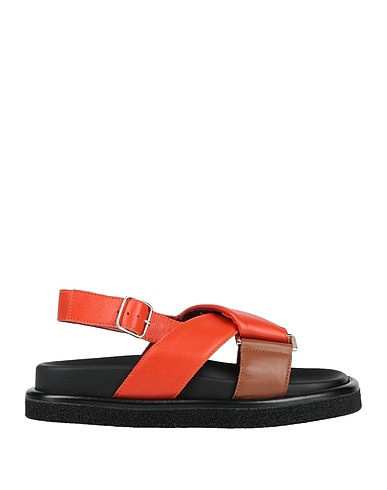 SEBOY'S Sandals Orange Leather