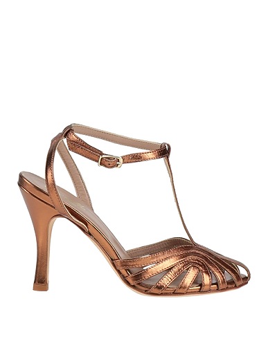 CHEVILLE Sandals Bronze Leather