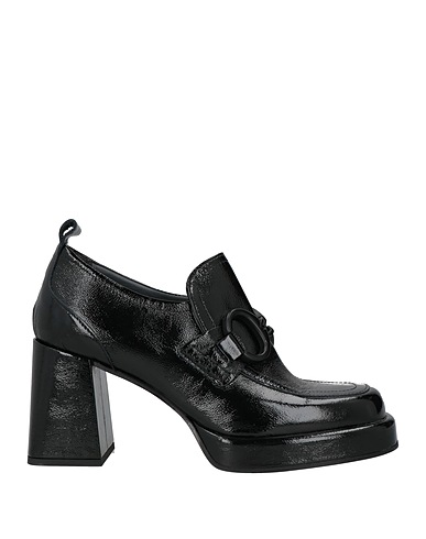 JANET & JANET Loafers Black Leather