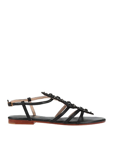 MALÌPARMI Sandals Black Textile fibers