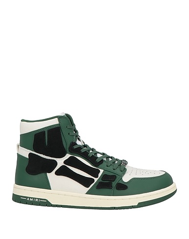 AMIRI Sneakers Dark green Leather, Textile fibres