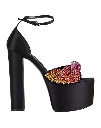 SERGIO ROSSI Sandals Fuchsia Textile fibres