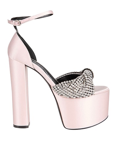 SERGIO ROSSI Sandals Light pink Textile fibers