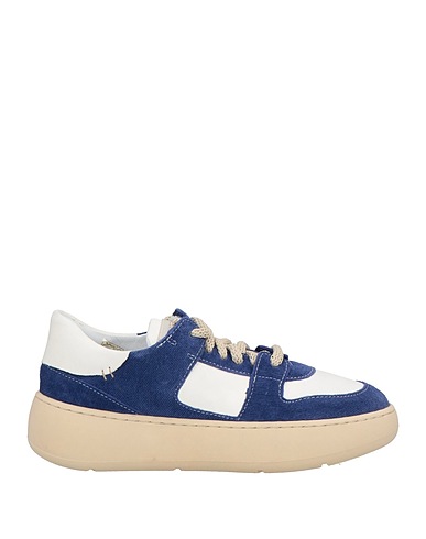 ANDÌA FORA Sneakers Blue Leather, Textile fibers