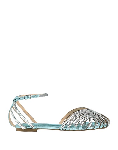 MISS UNIQUE Sandals Sky blue Leather