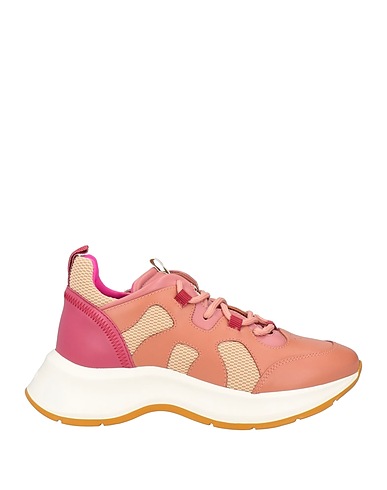 HOGAN Sneakers Antique rose Leather, Textile fibers