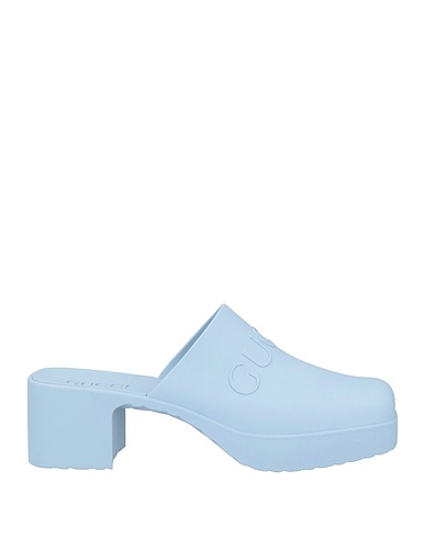 GUCCI Mules and clogs Light blue Synthetic fibers