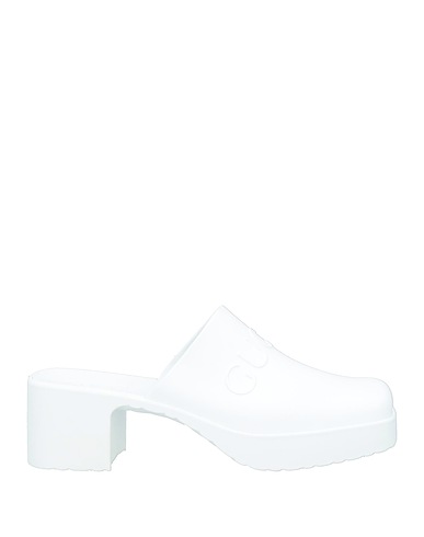 GUCCI Mules and clogs White Synthetic fibers