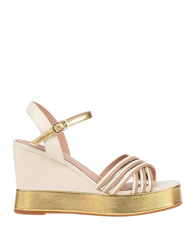 LIU •JO Sandals Ivory Textile fibres