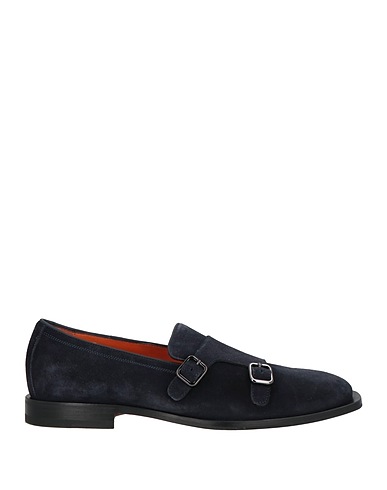 SANTONI Loafers Navy Leather