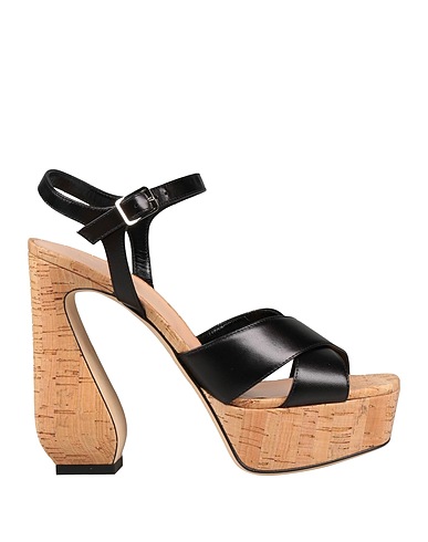 SI ROSSI by SERGIO ROSSI Sandals Black Leather