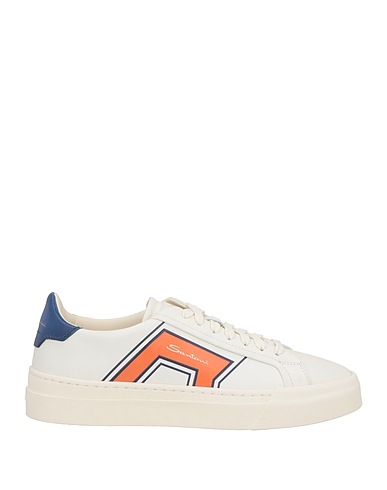 SANTONI Sneakers DOUBLE BUCKLE SNEAKER	 Ivory Leather