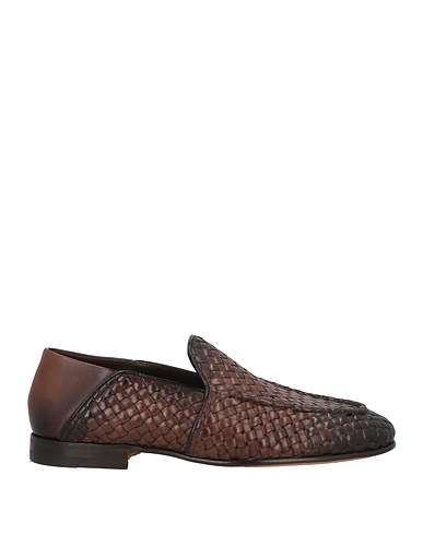 SANTONI Loafers Brown Leather