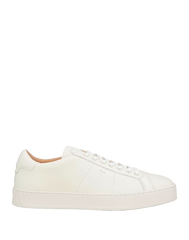 SANTONI Sneakers Ivory Leather
