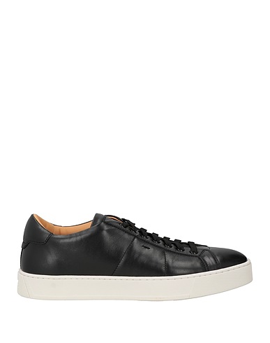 SANTONI Sneakers Schwarz Leder