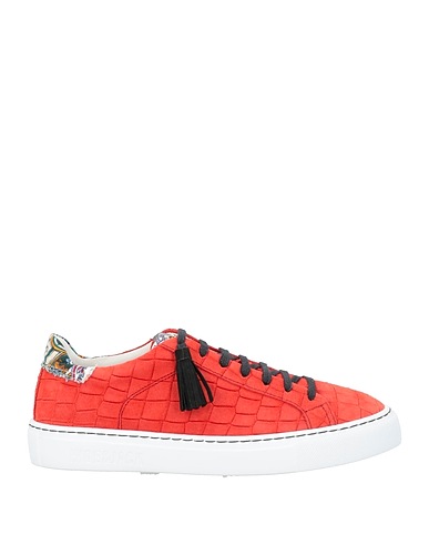 HIDE & JACK Sneakers Red Leather, Textile fibers
